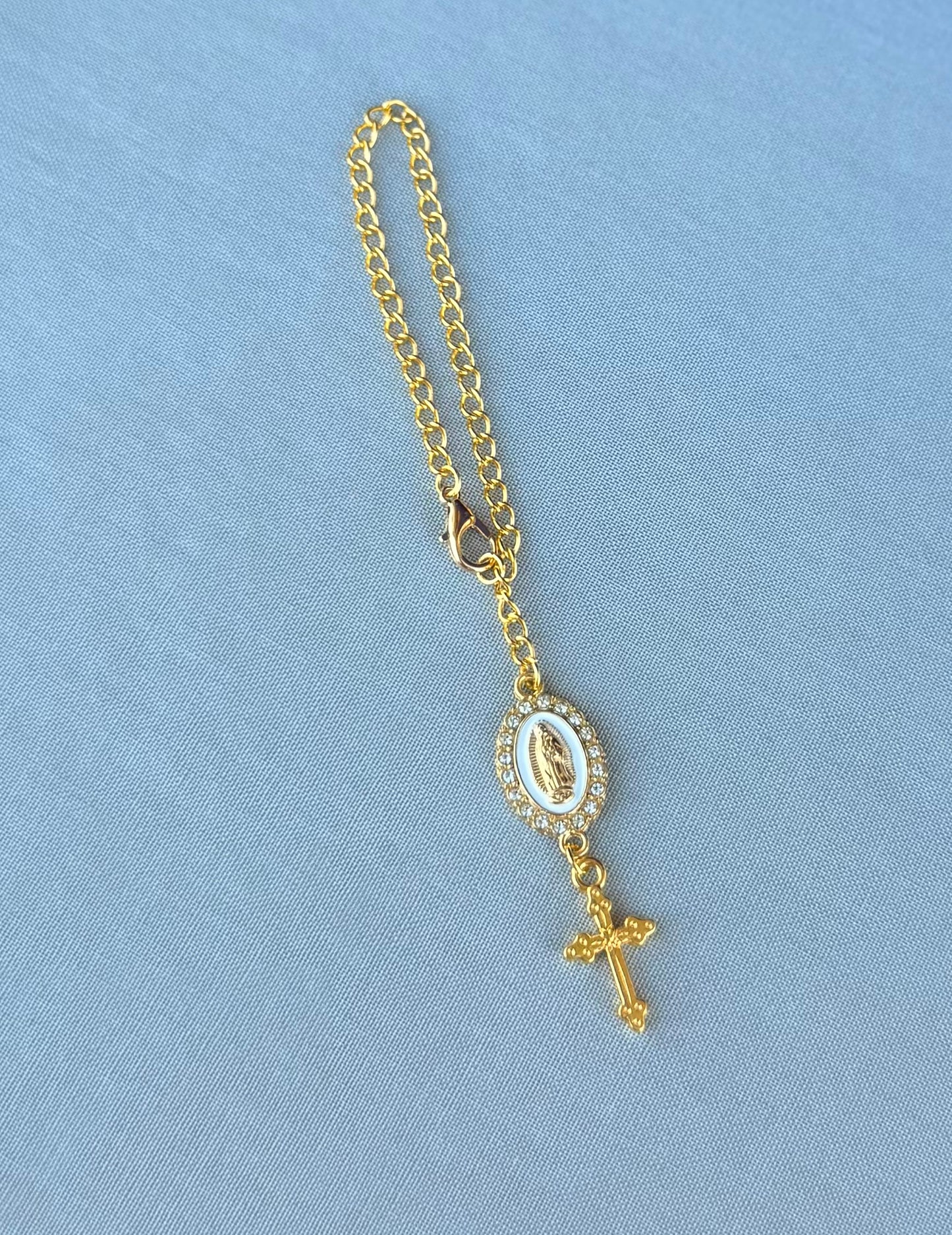 Steering Wheel Rosary Charm