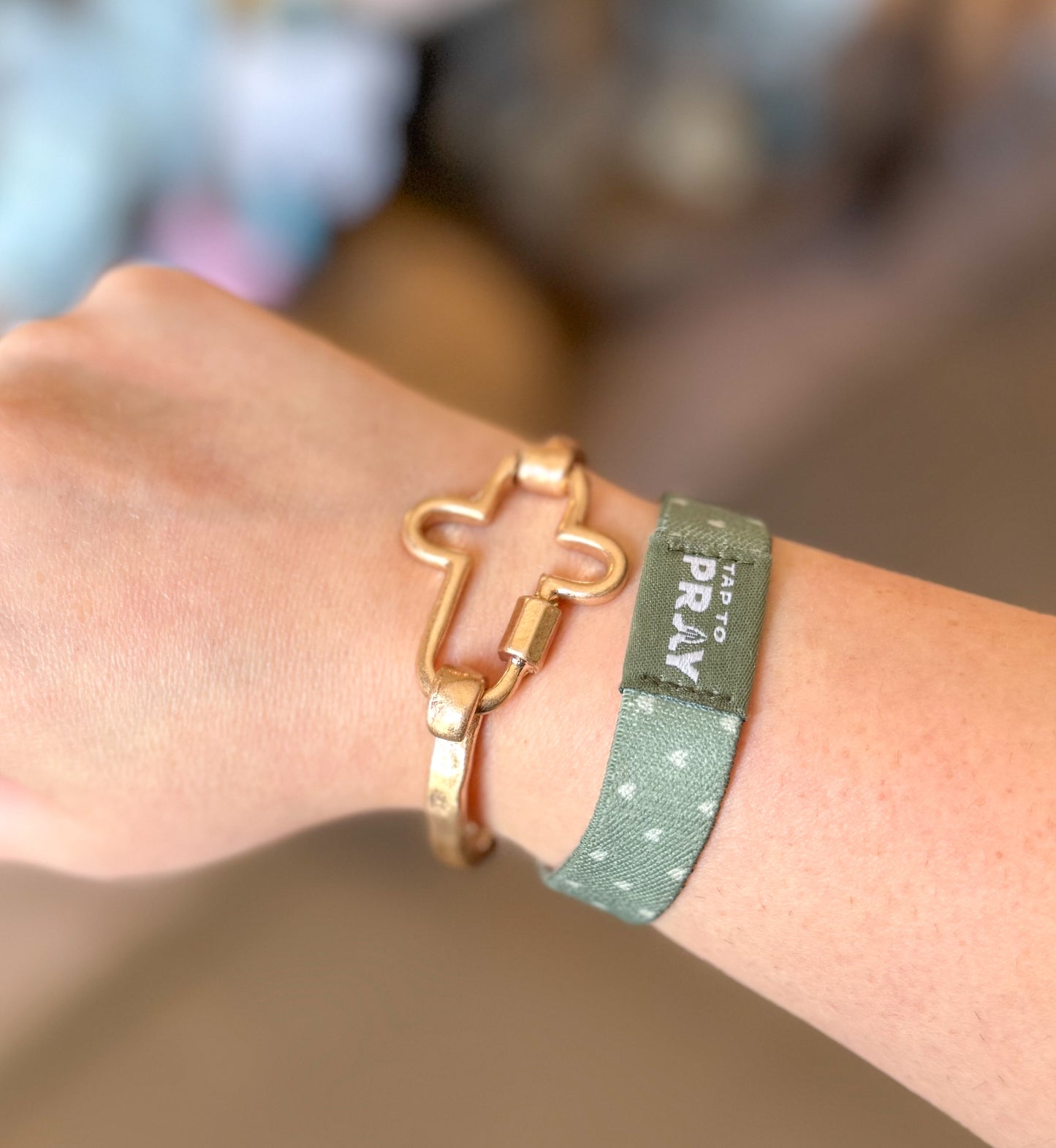 Cross Carabiner Bracelet