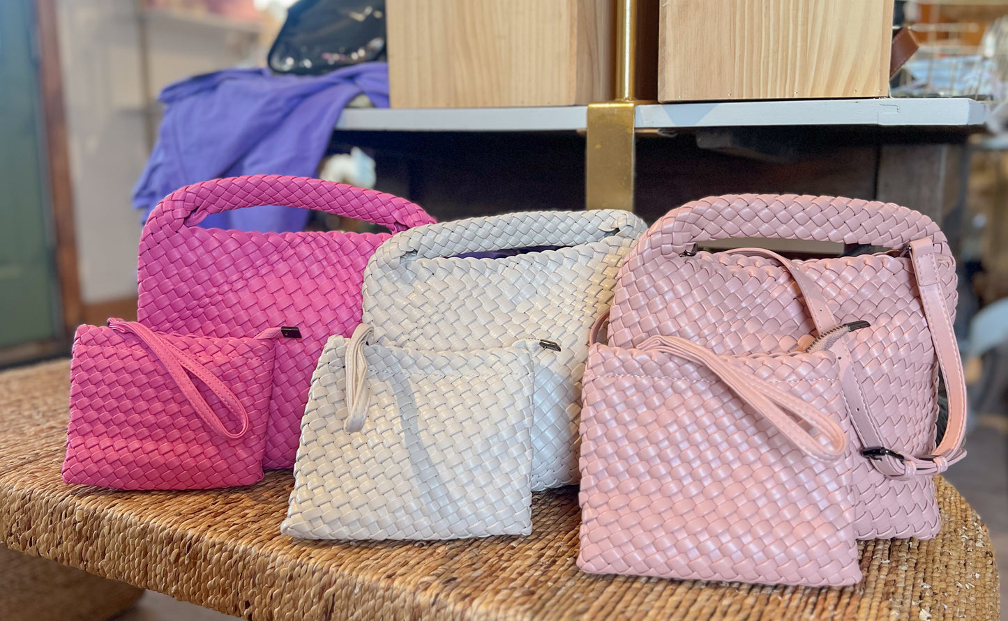 Woven Leather Crossbody Bag | Medium