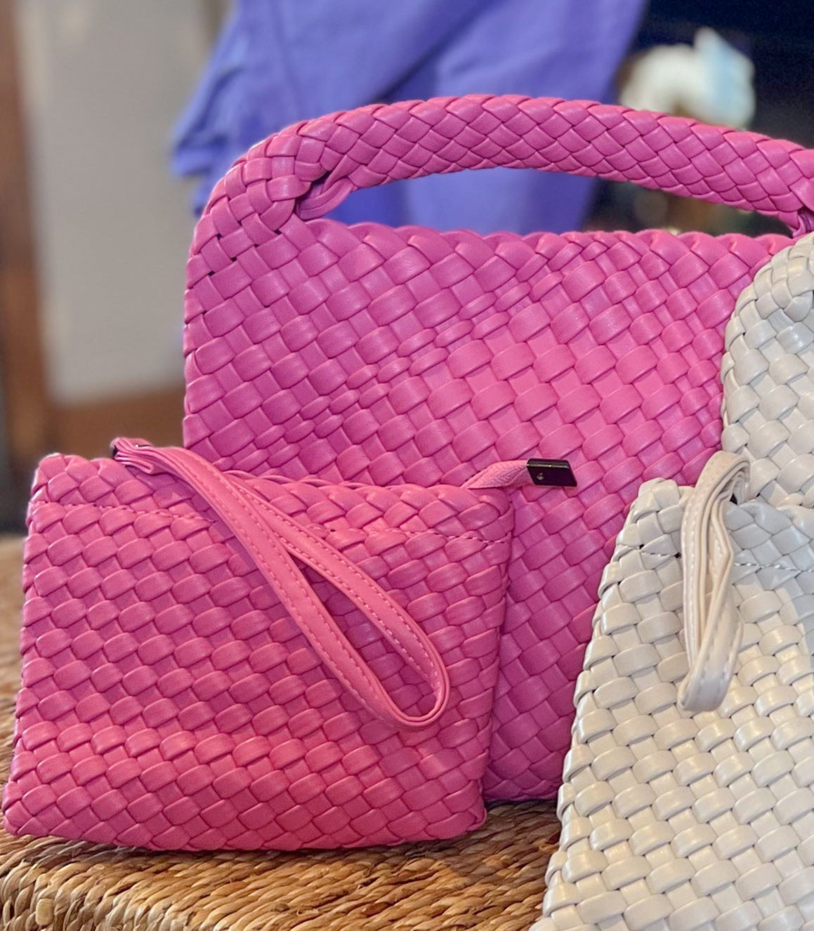 Woven Leather Crossbody Bag | Medium