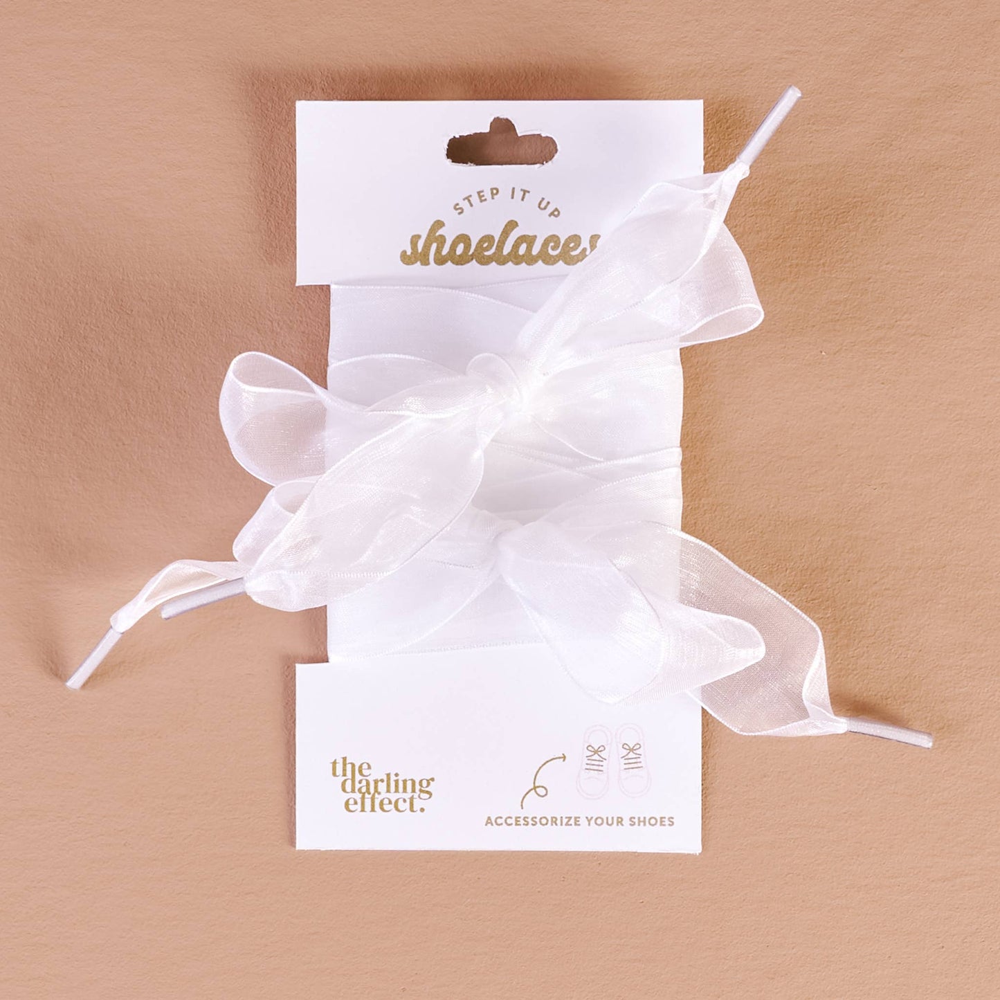 Step It Up Shoelaces | Sheer White
