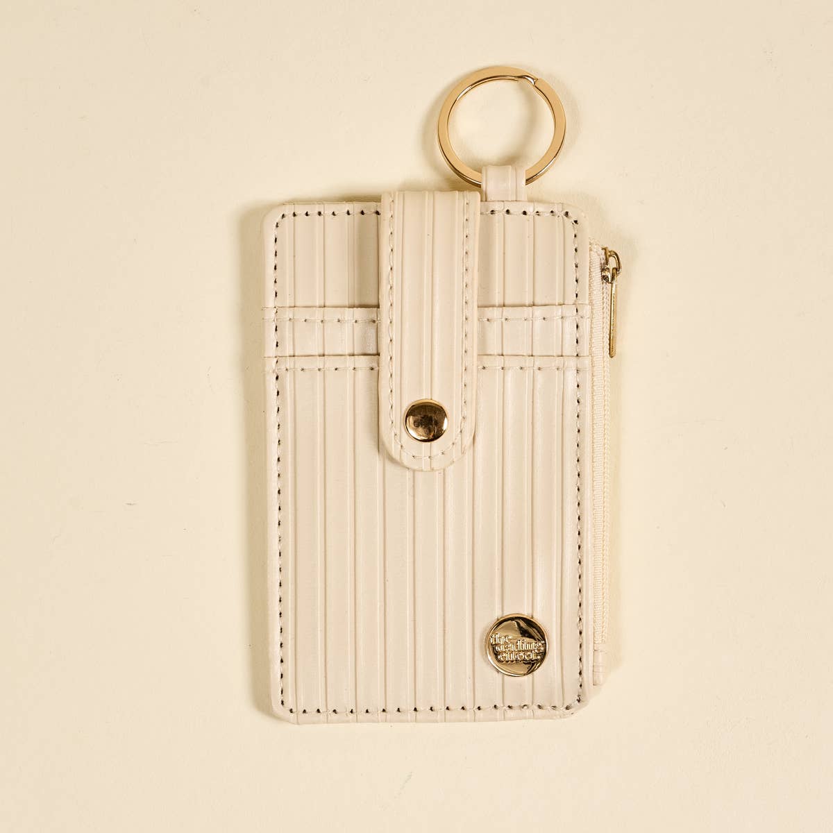 Ripple Ridge Keychain Wallet | Oat