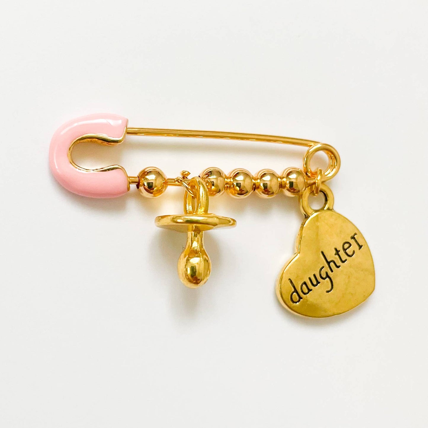 Baby Girl Lapel Pin | 2 charms