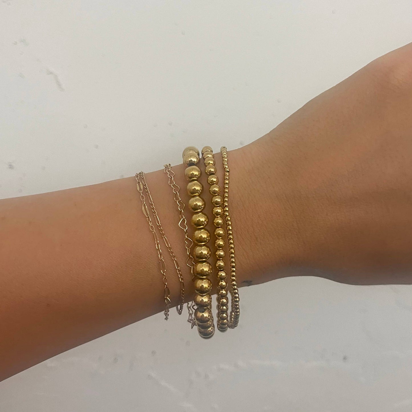 Small Gold Ball Bracelets | Waterproof