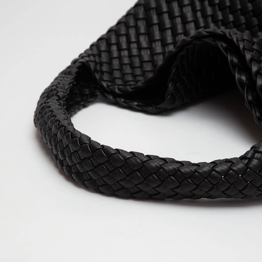 Woven Braided Shoulder Bag | Silver