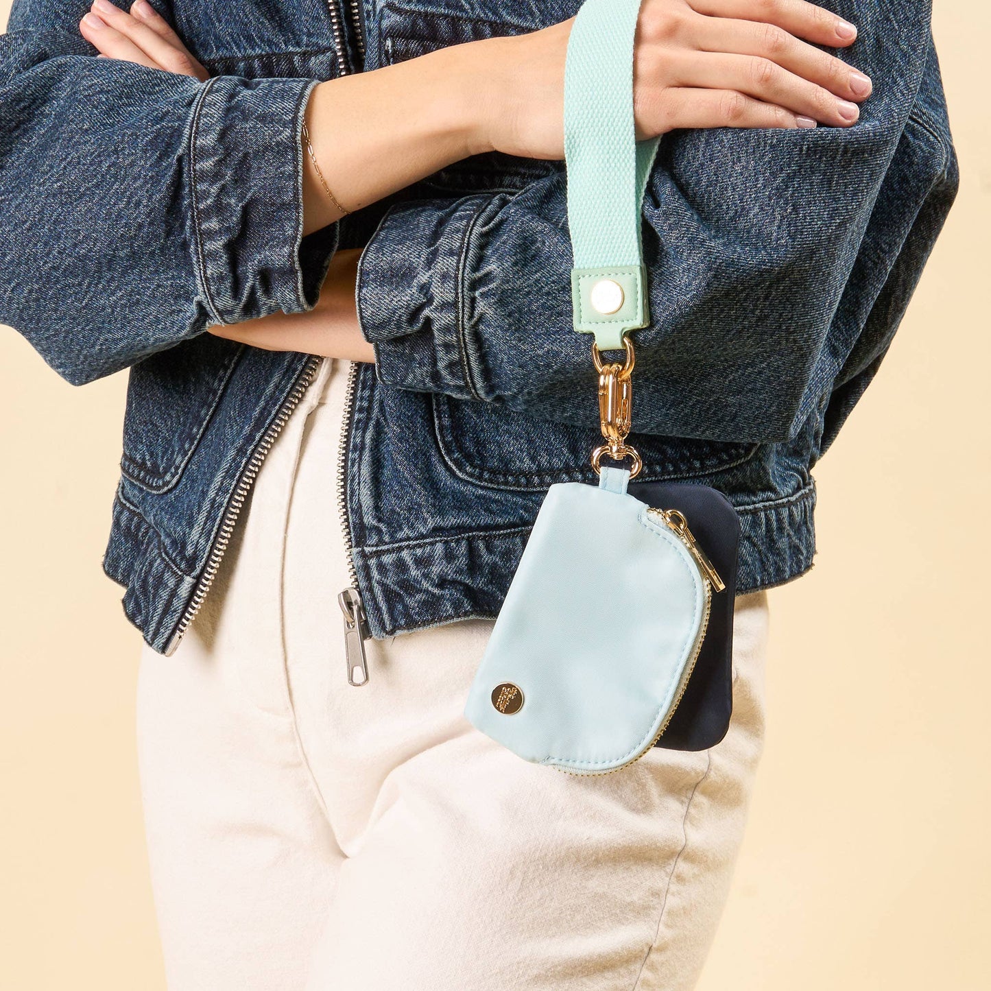 Dynamic Duo Pouch Wristlet | Aqua