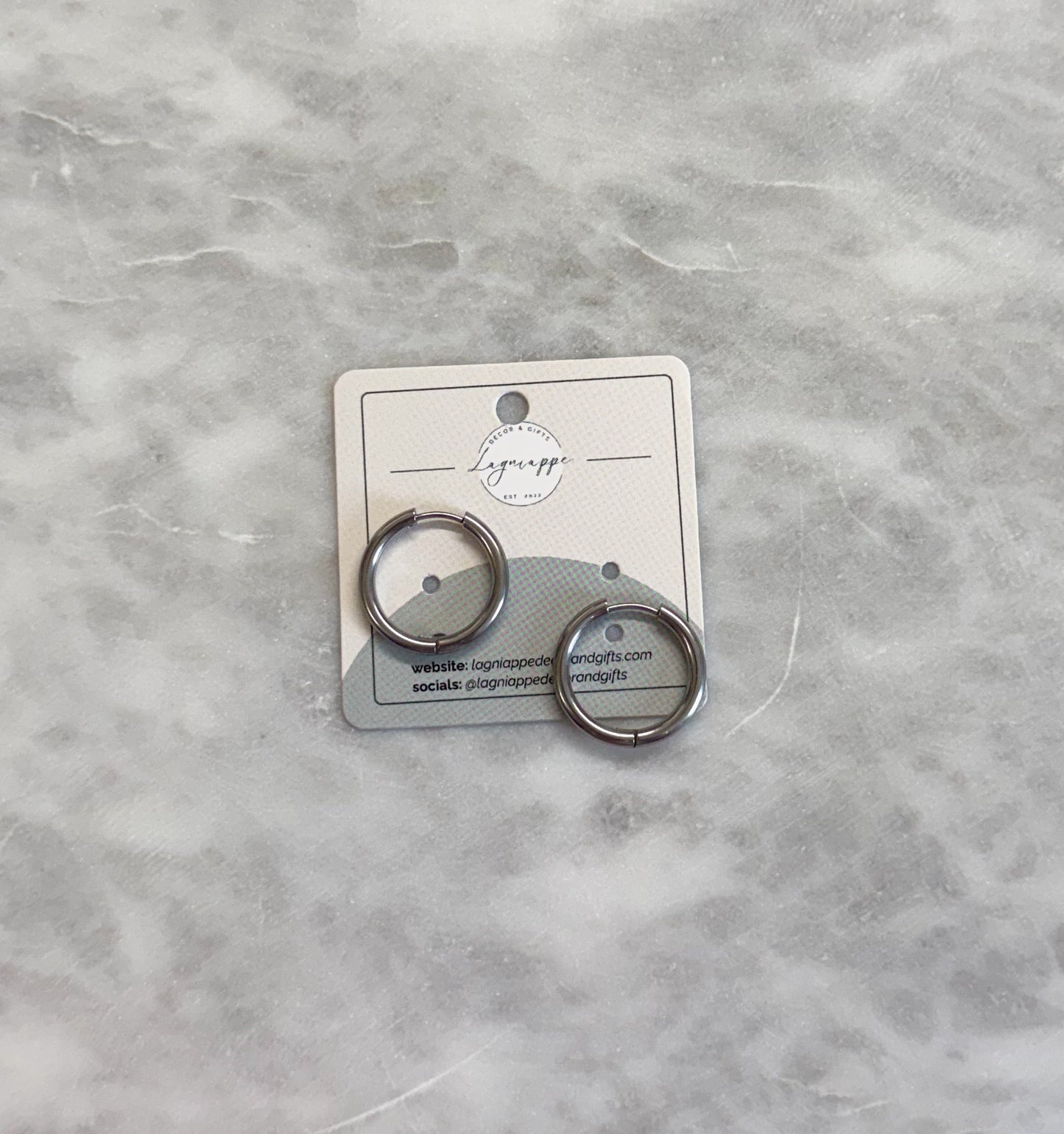 Stainless Steel Hoops | Silver