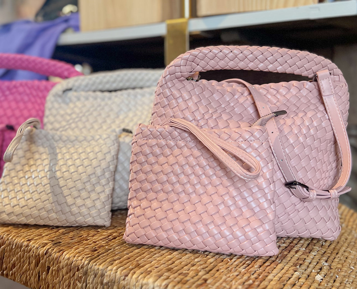 Woven Leather Crossbody Bag | Medium