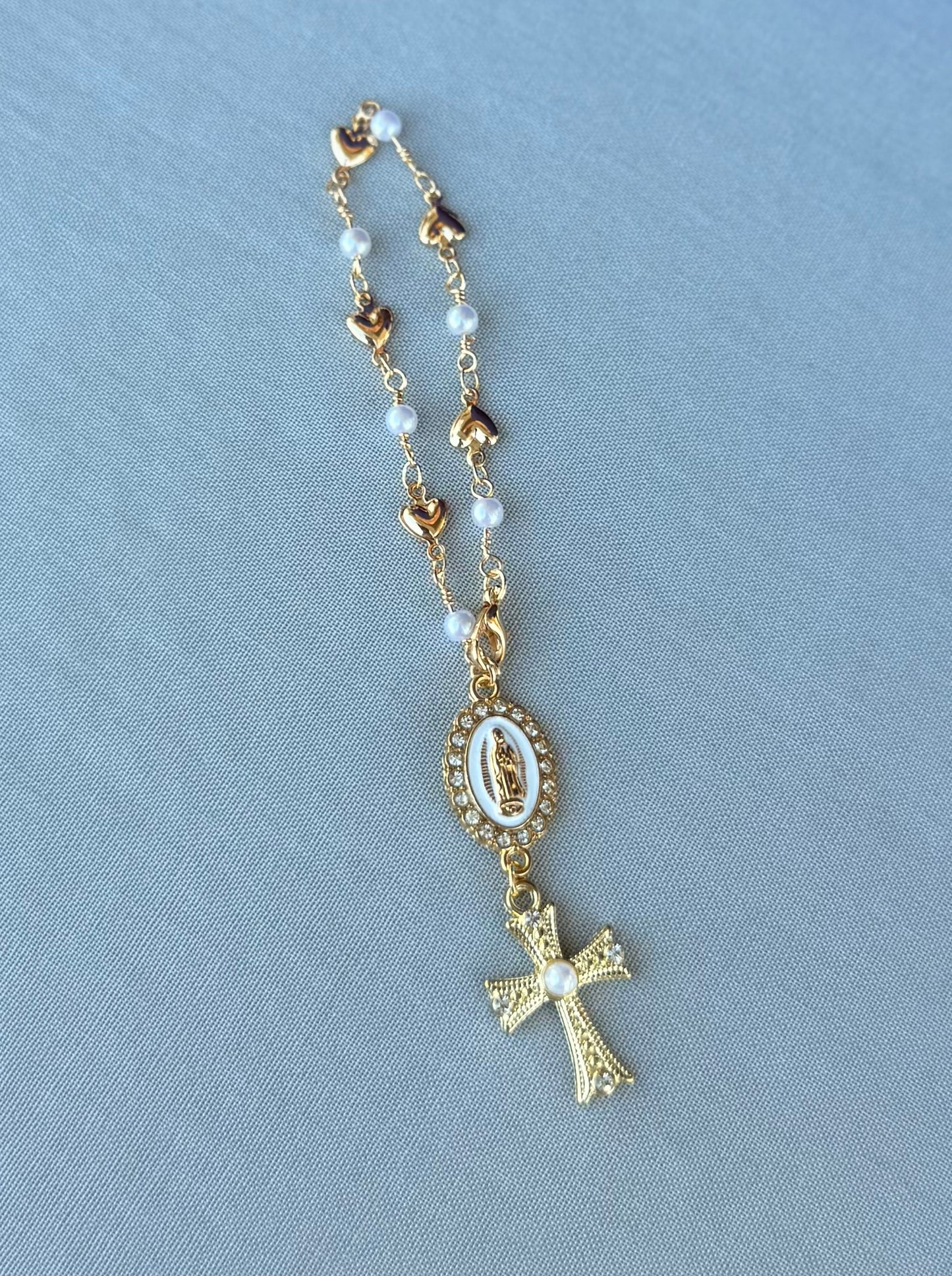 Steering Wheel Rosary Charm