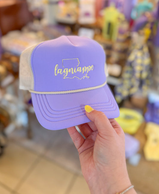 Lagniappe Mesh Back Trucker Hat | Lavender