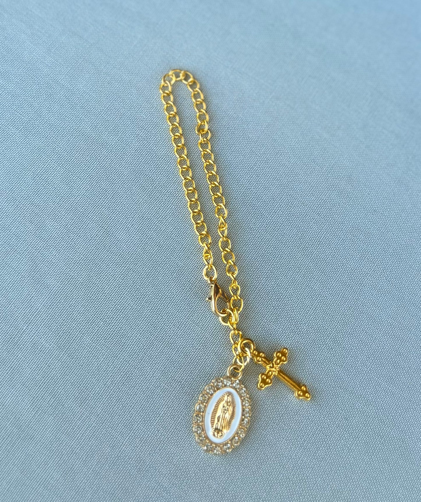 Steering Wheel Rosary Charm