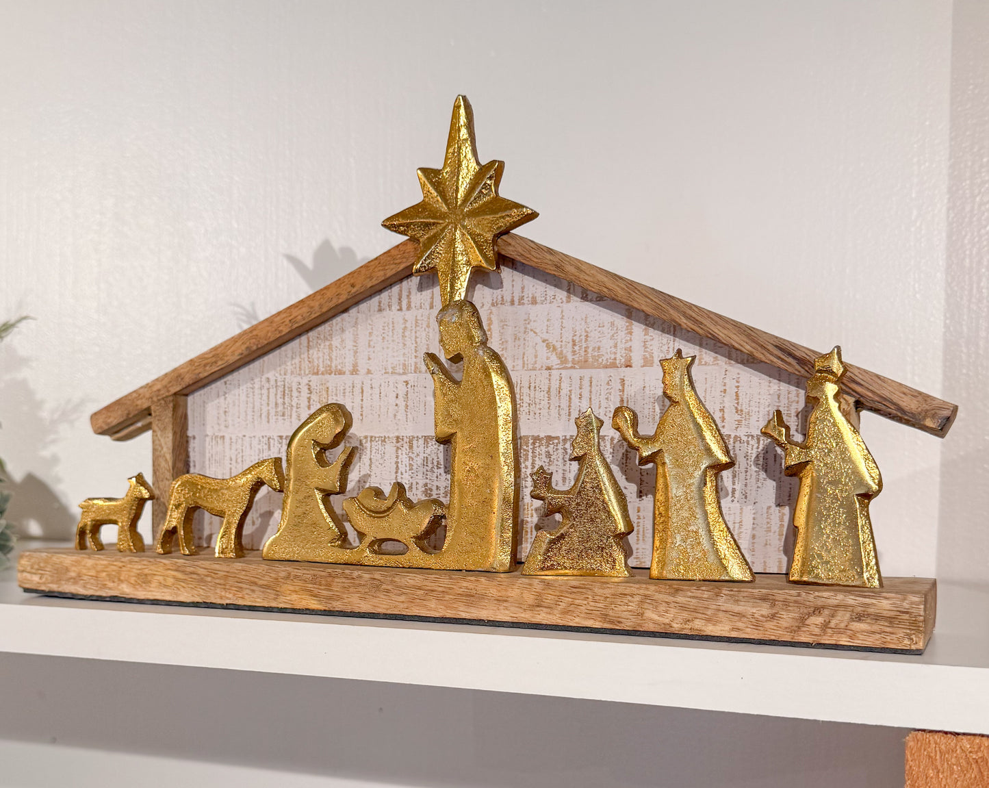 Wood Nativity Scene