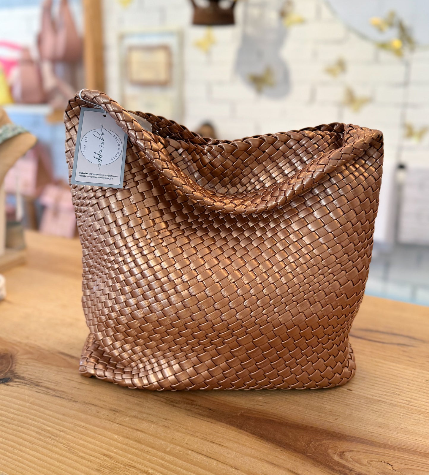 Woven Braided Shoulder Bag