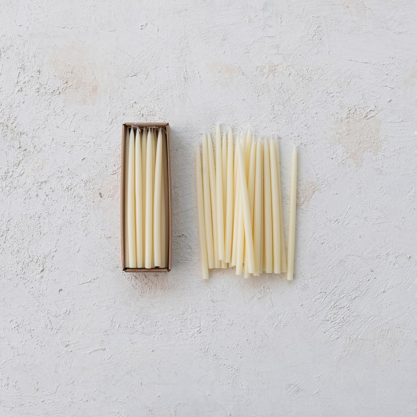 Unscented Thin Taper Candles | Set of 24
