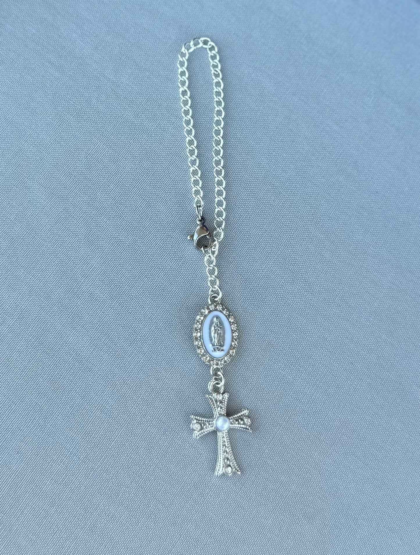 Steering Wheel Rosary Charm
