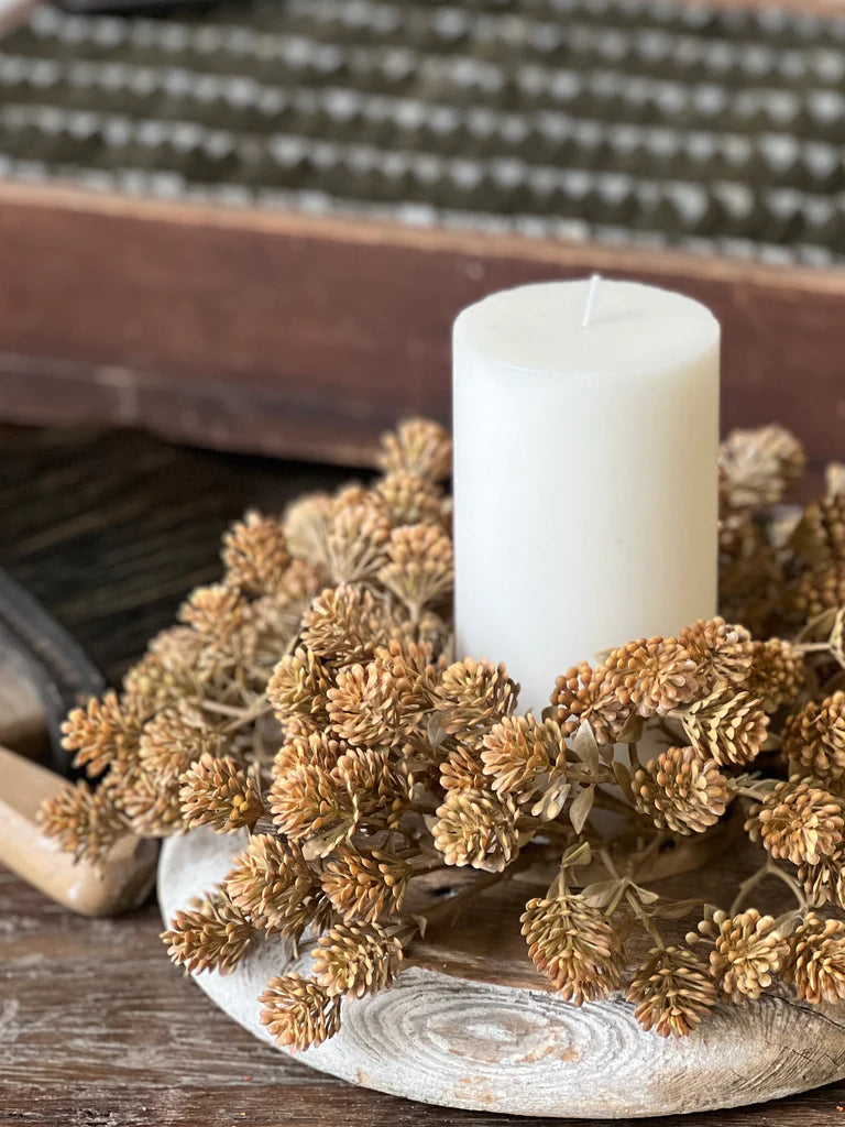 Russet Cone Candle Ring | 10" Cinnamon