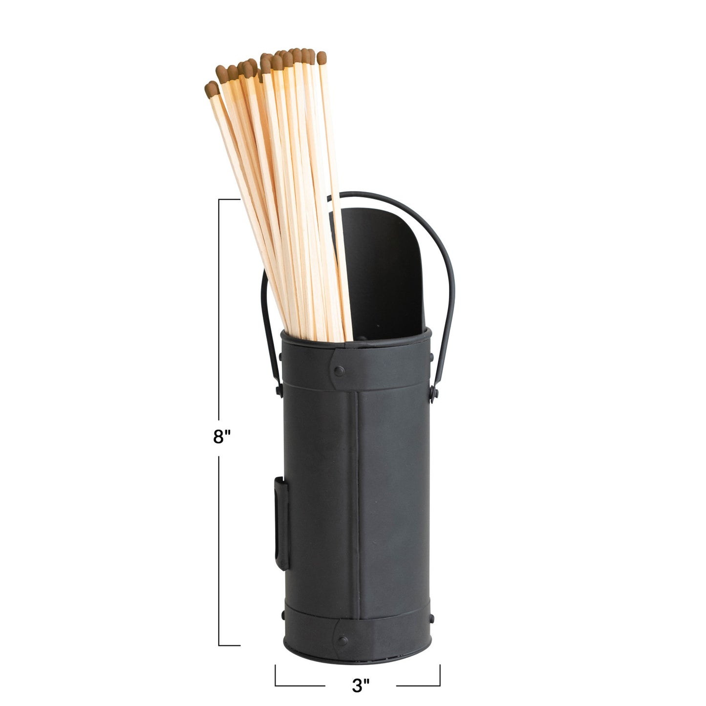 Metal Matchstick Holder w/ Matches