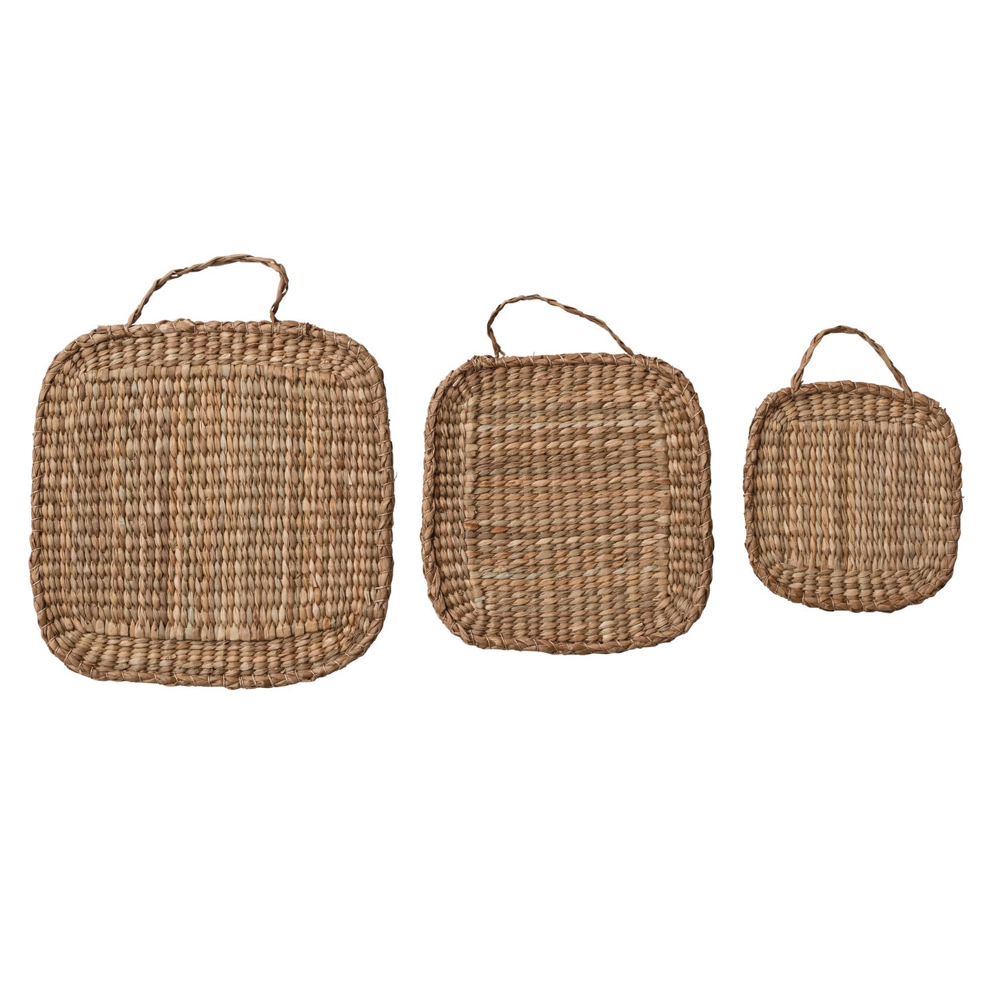 Natural Hand-Woven Bankuan Trivet w/ handle | Set of 3