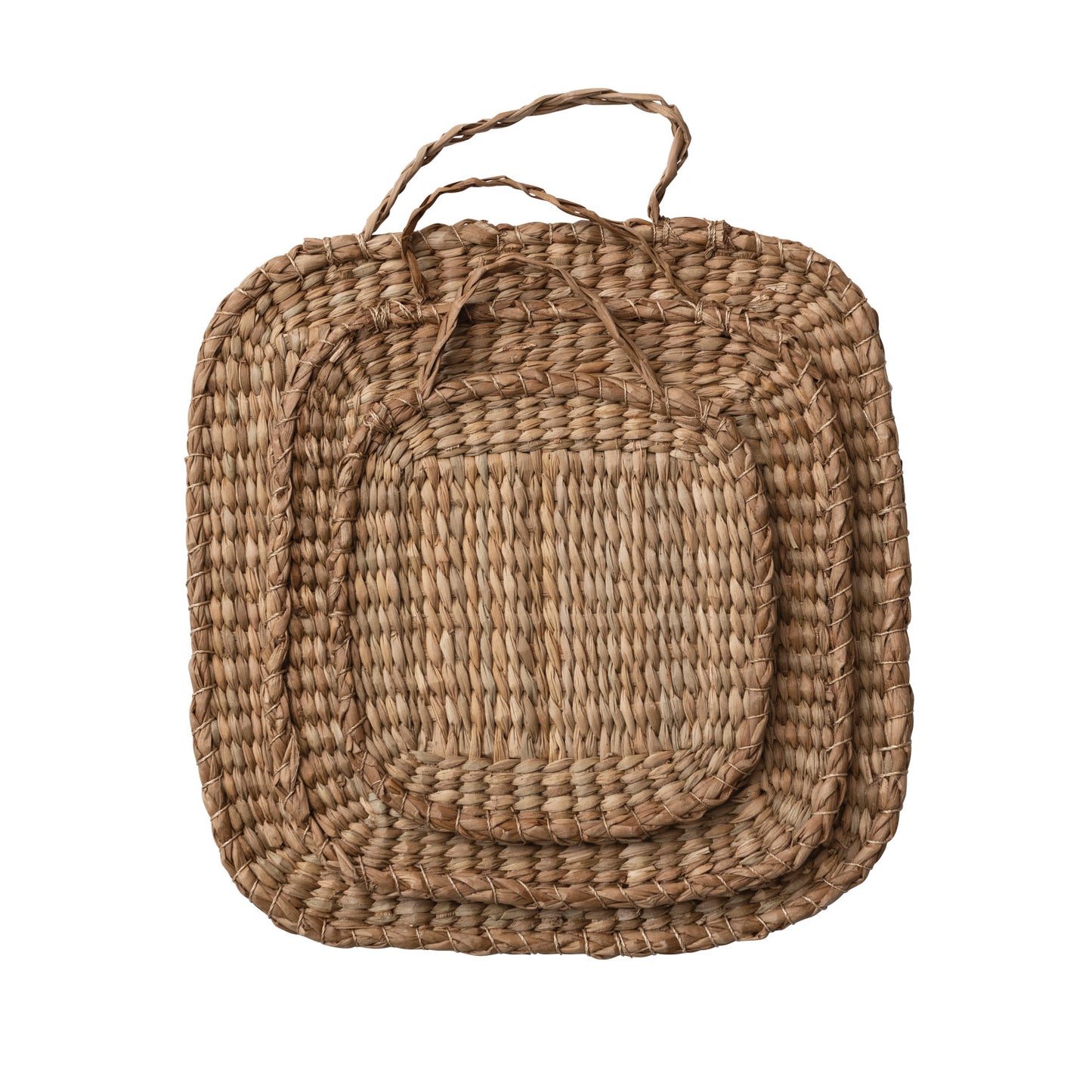 Natural Hand-Woven Bankuan Trivet w/ handle | Set of 3