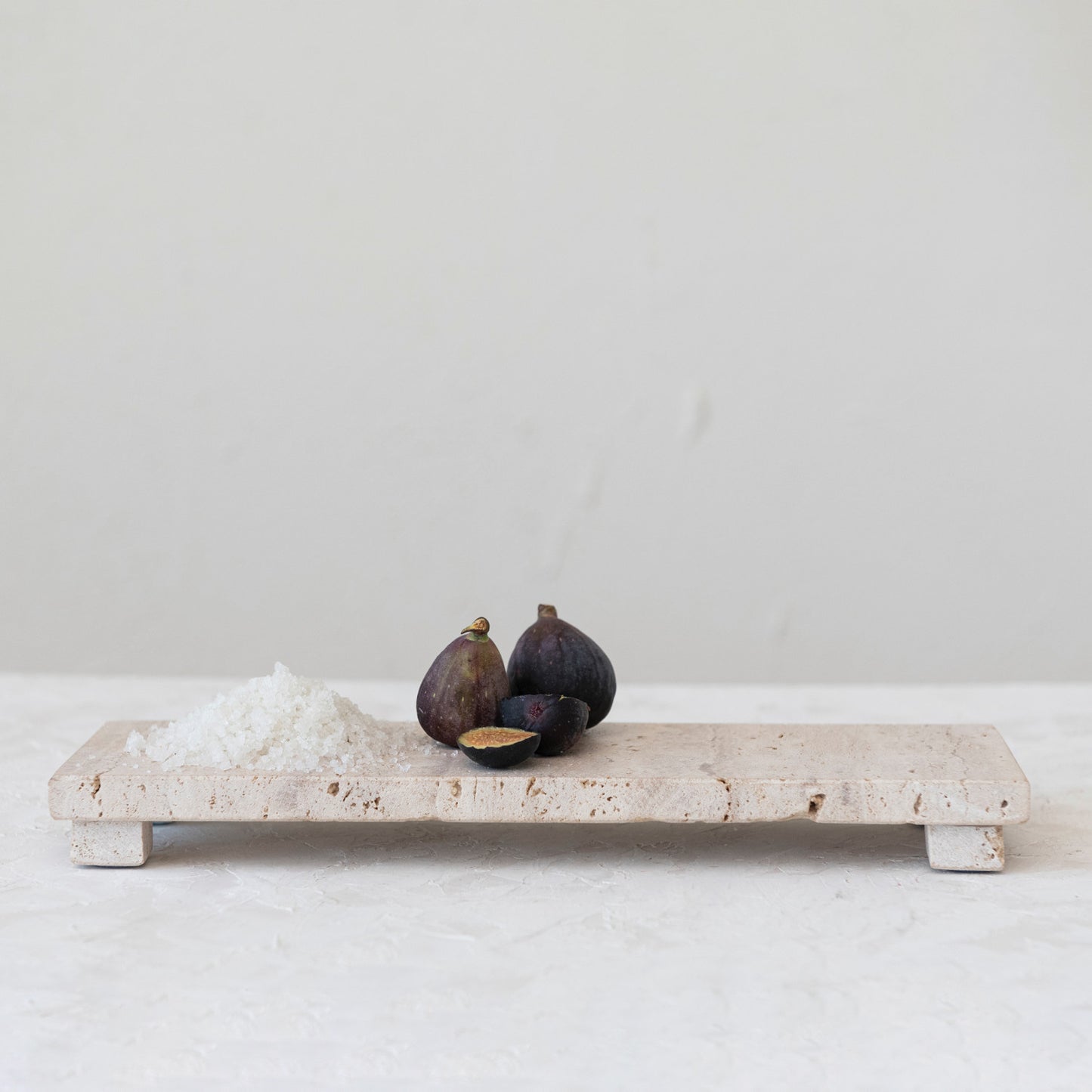 Travertine Footed Serving Board | Beige