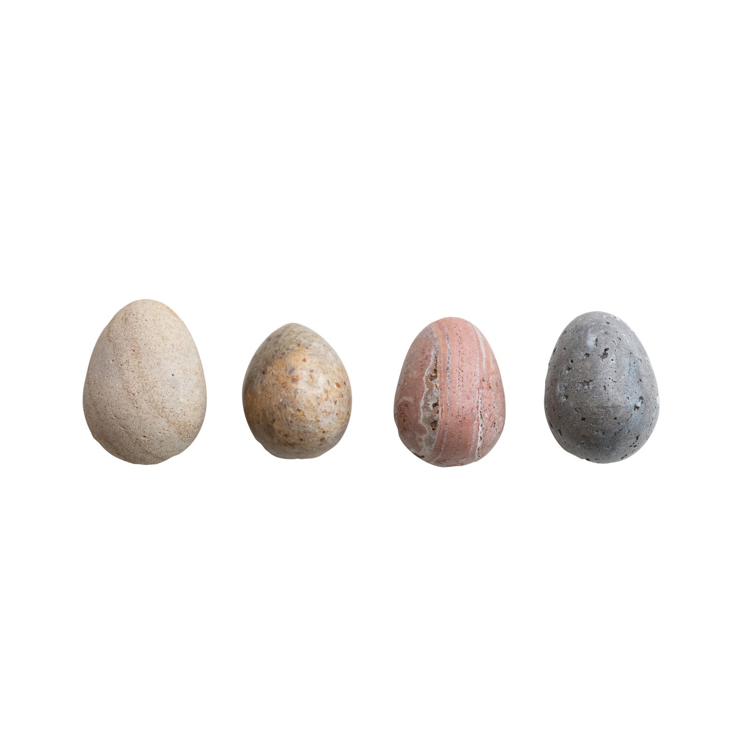 Carved Stone/Marble Egg | Set of 4