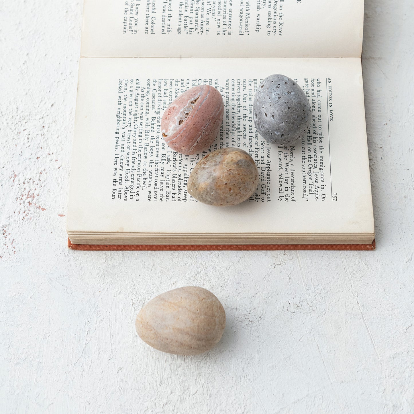 Carved Stone/Marble Egg | Set of 4