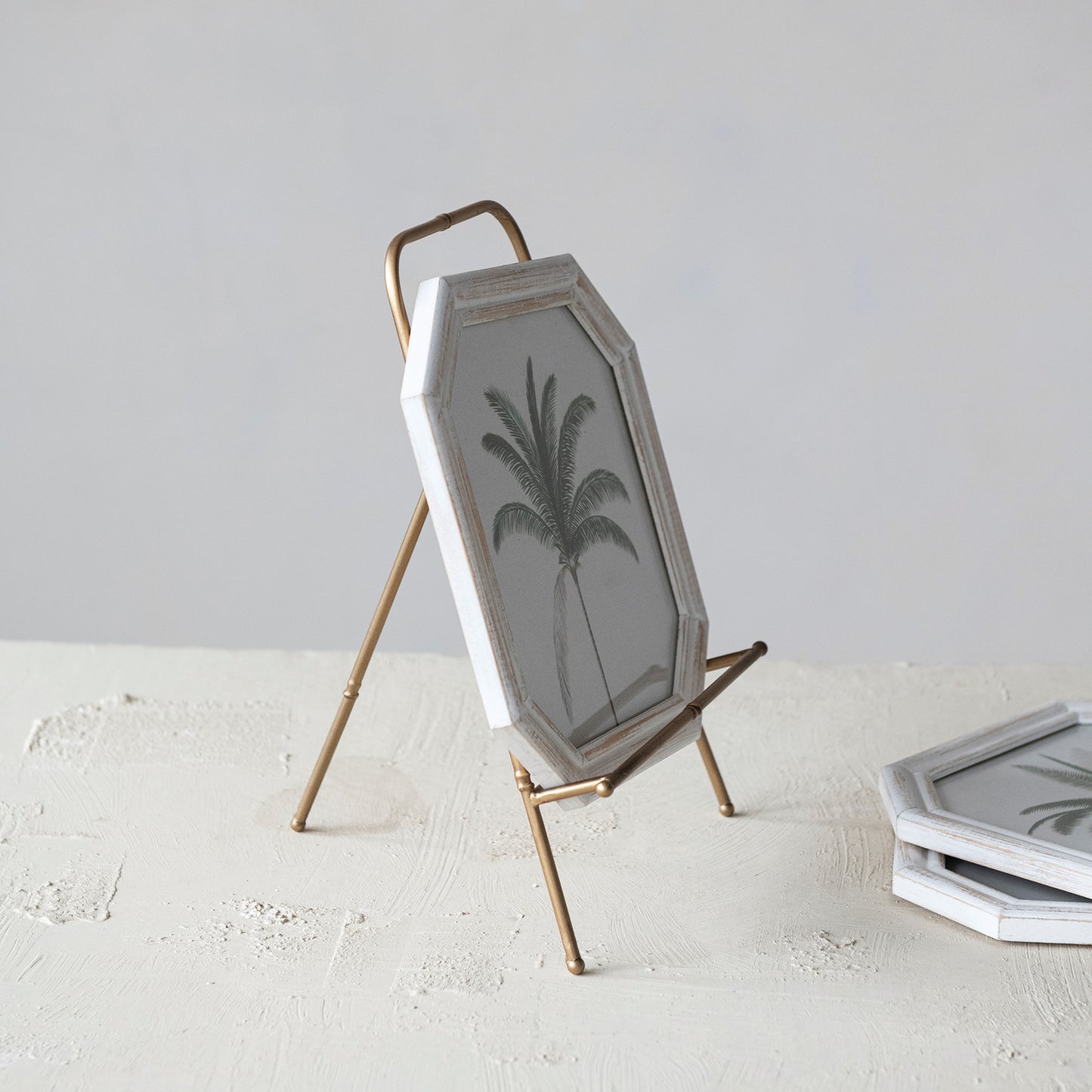 Antique Gold Metal Easel