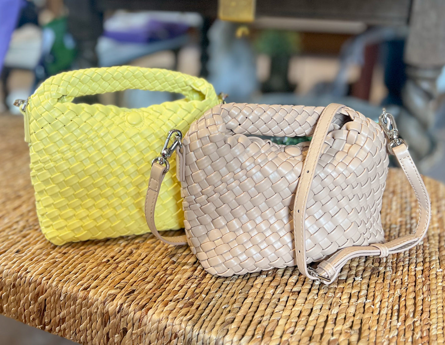 Woven Leather Crossbody Bag | Small