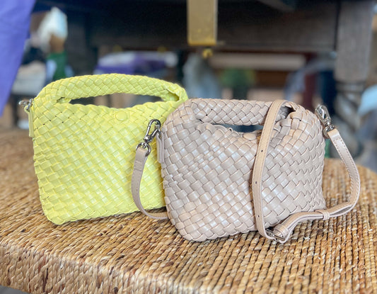 Woven Leather Crossbody Bag | Small