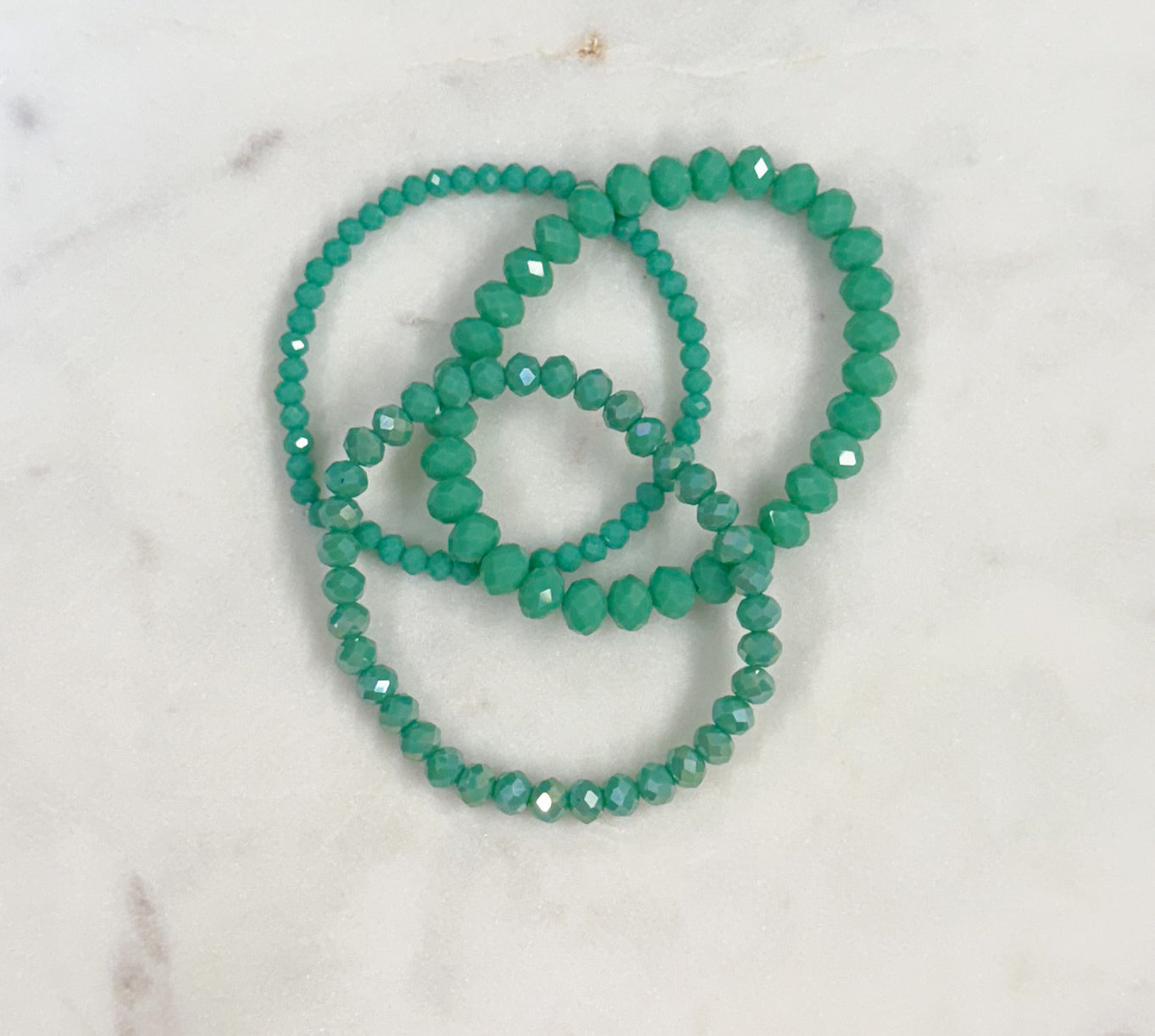 Glass Bead Bracelet Stack | set of 3