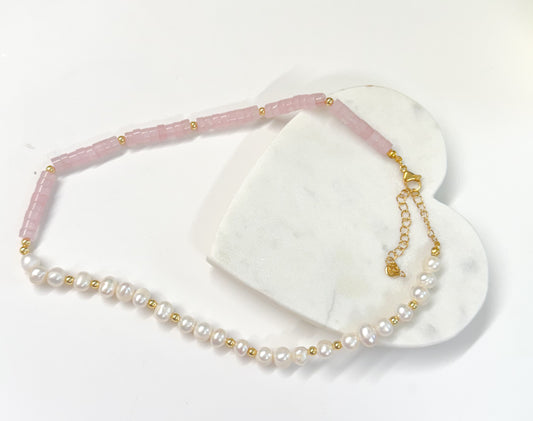 Pretty in Pink Gemstone Necklace