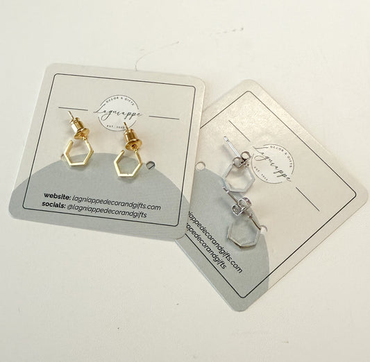 Mini Hexagon Open Hoops