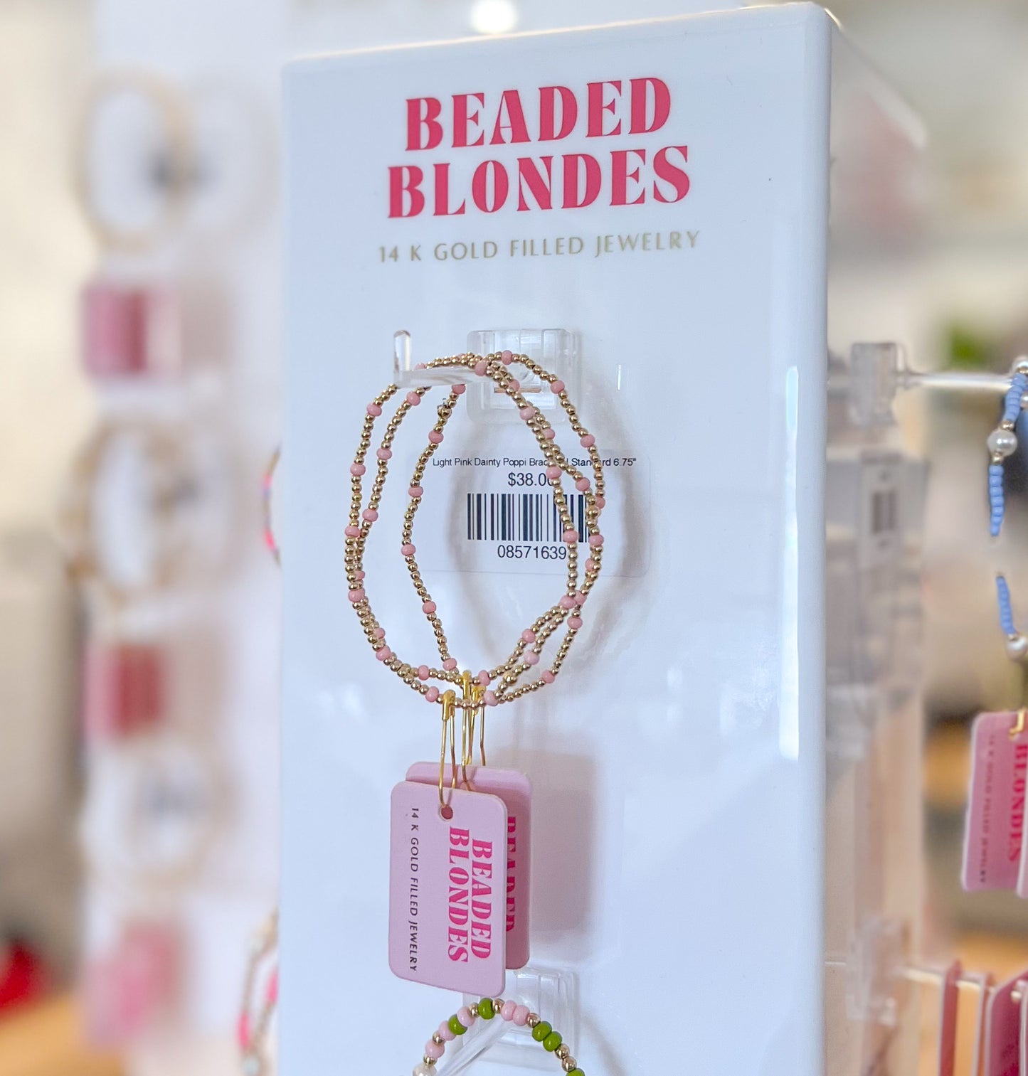 Light Pink Dainty Poppi Bracelet | Standard 6.75"