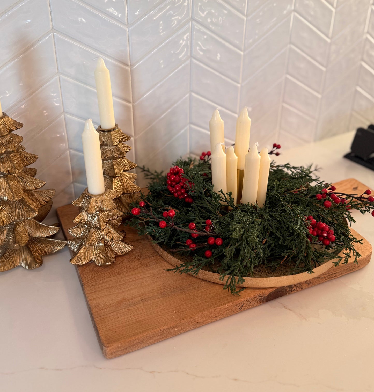 Gold Metal Magnetic Taper Holder | Set of 6