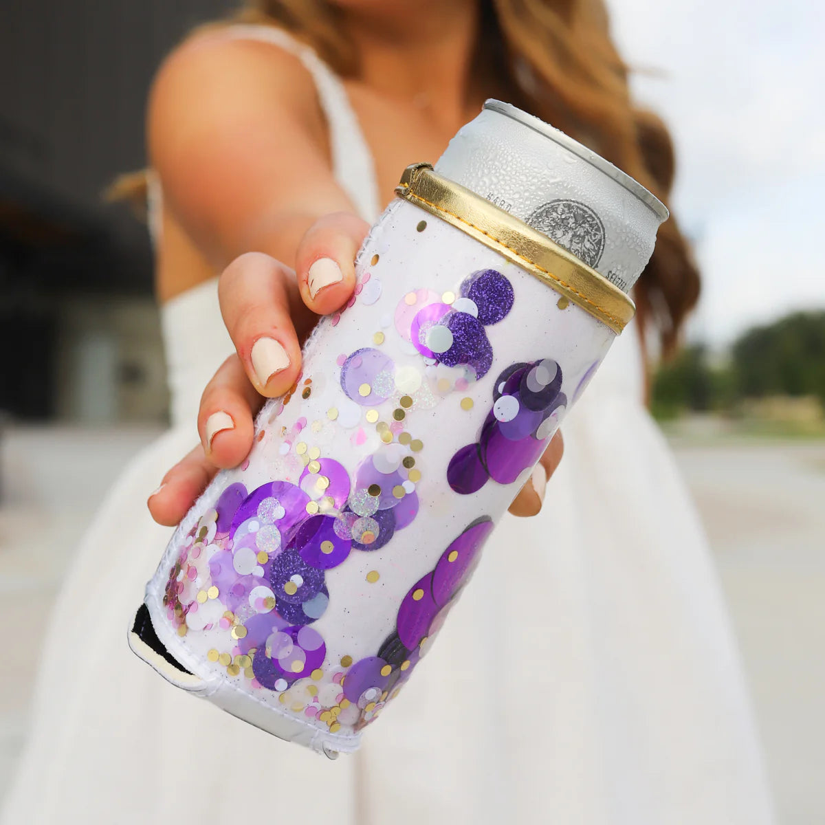 Confetti Skinny can Cooler