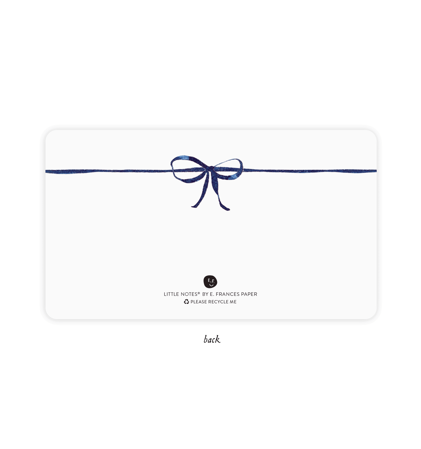 Little Notecards | Navy Bow