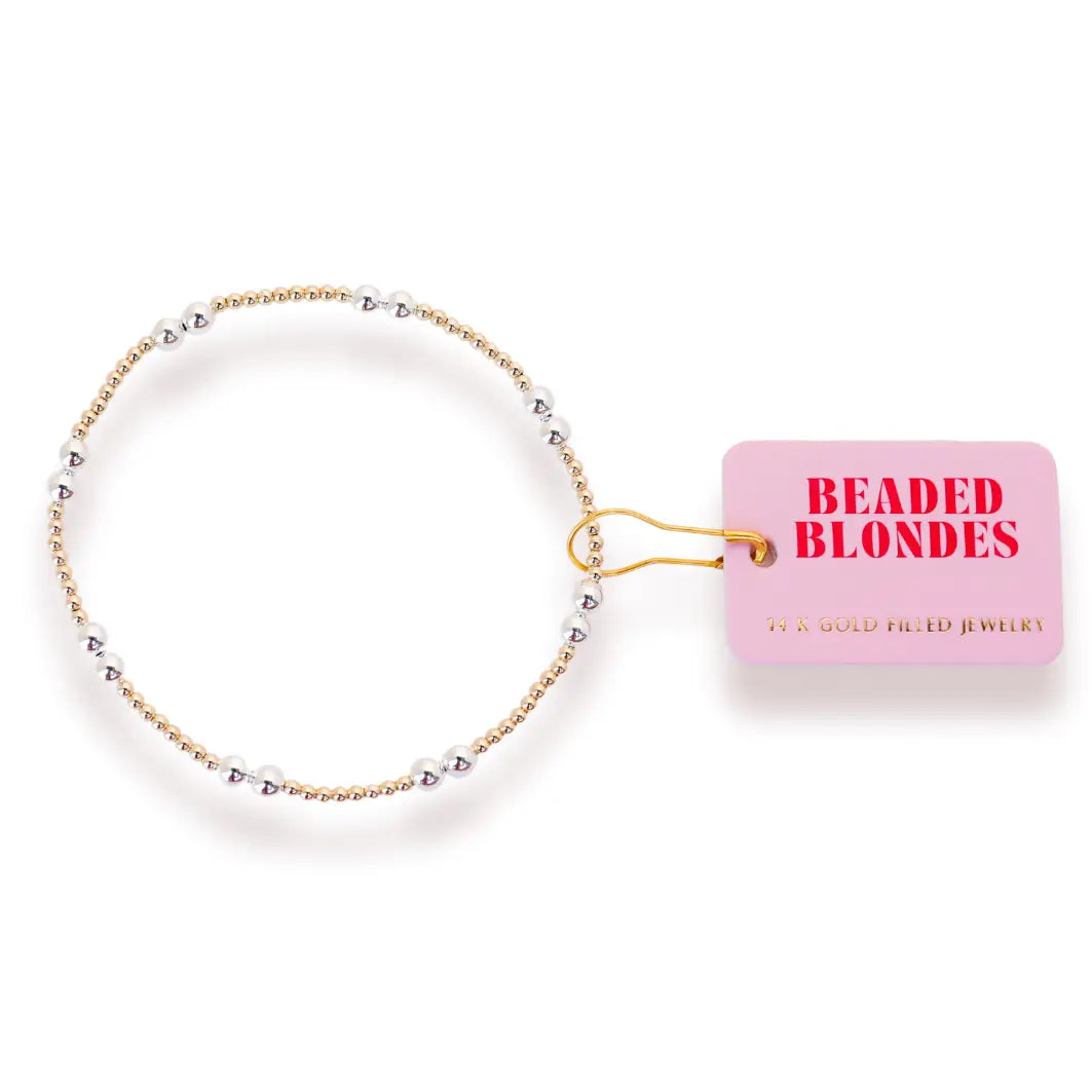 Leah Bracelet in Gold w/ Silver | Standard 6.75"