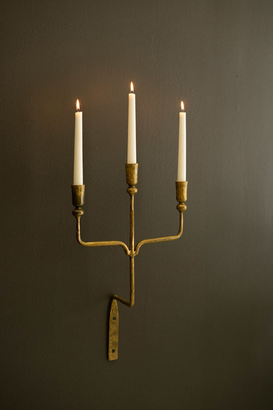 Forged Iron Antique Brass Wall Sconce