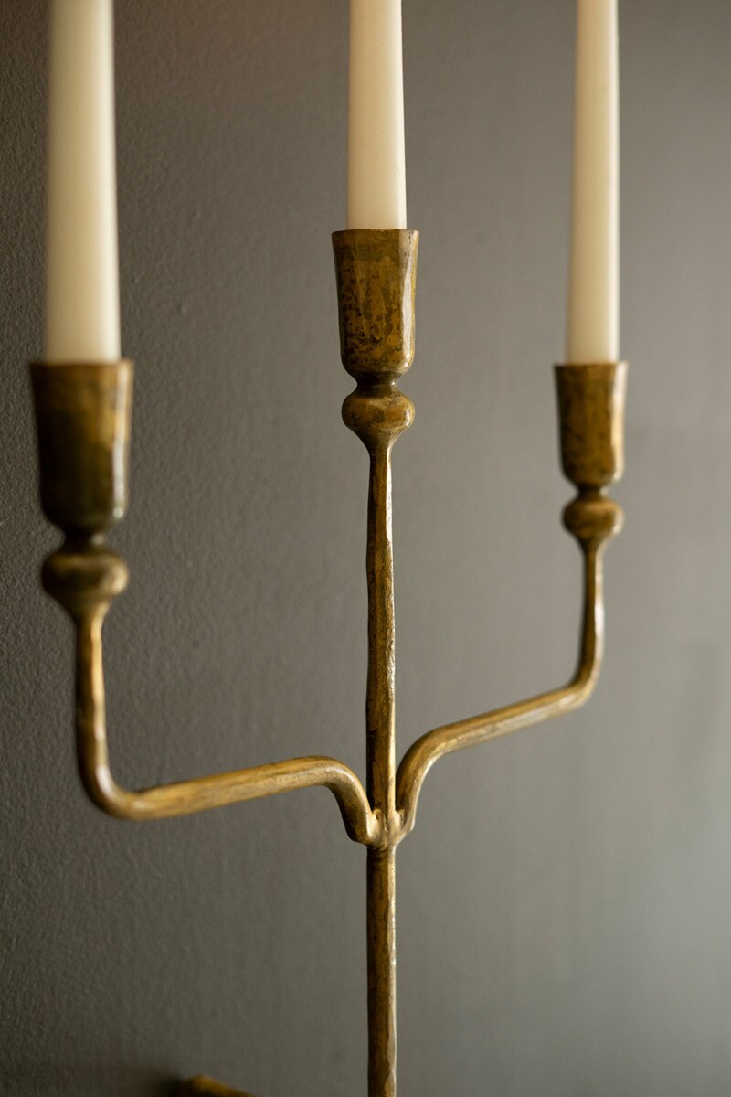 Forged Iron Antique Brass Wall Sconce
