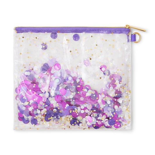 Everything Pouch | Purple Confetti