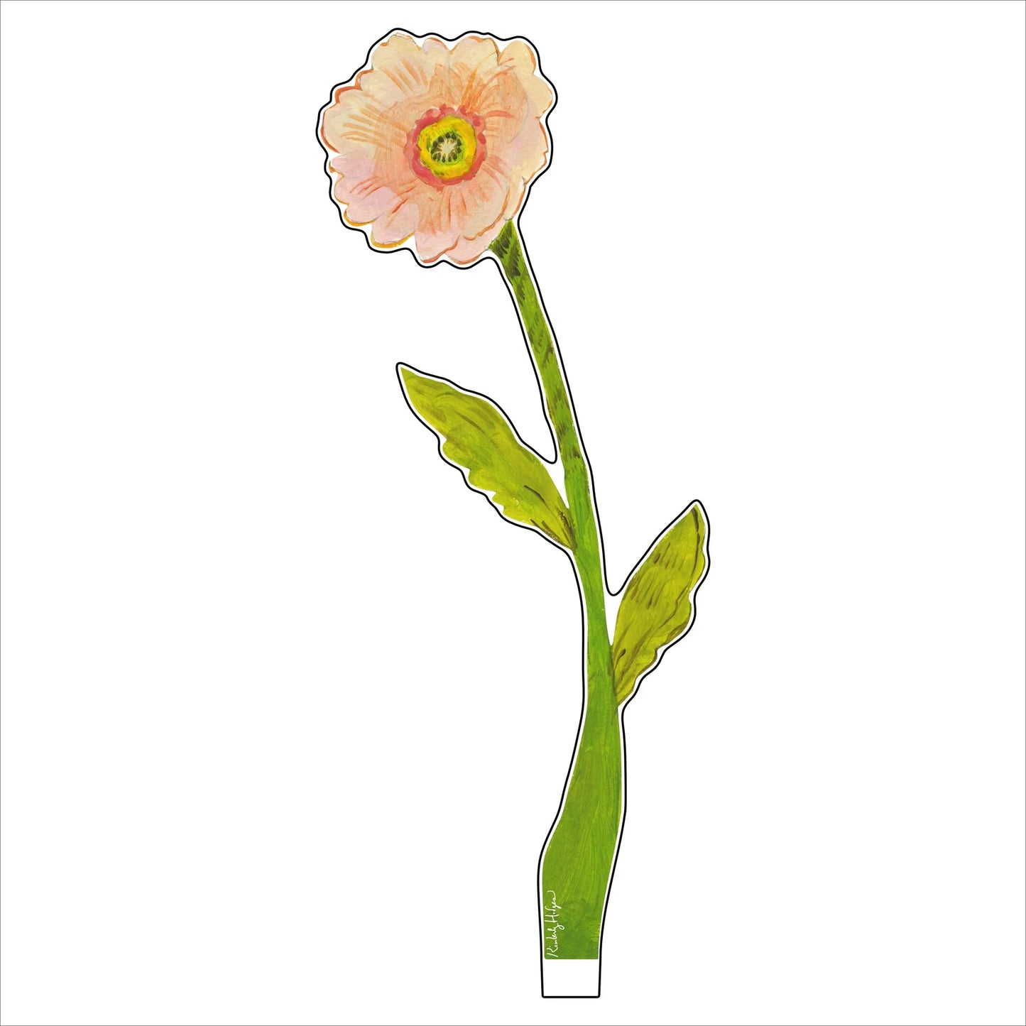 Peach Iceland Poppy Acrylic Floral