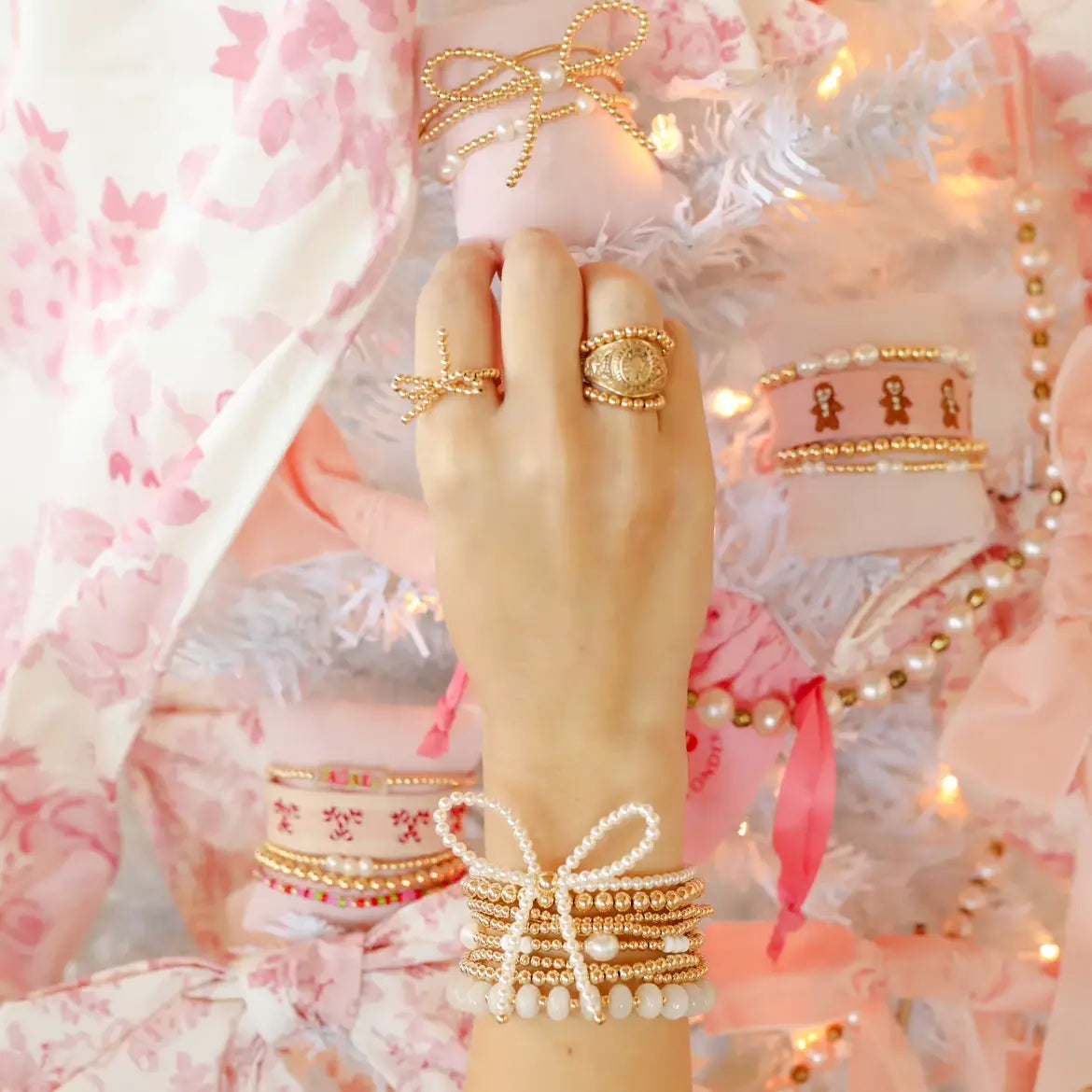 Pearl Bow Bracelet | Standard 6.75"