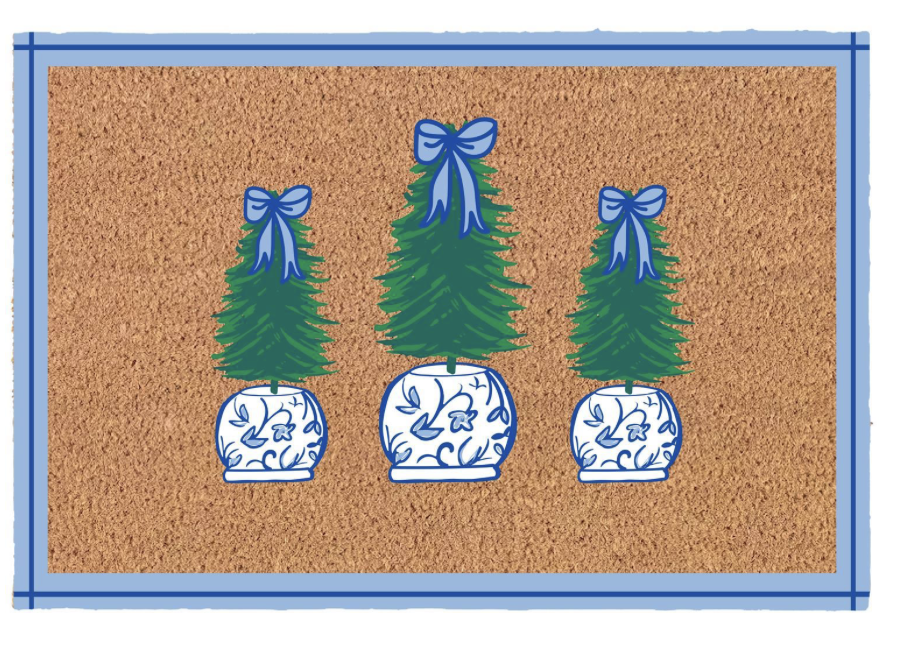 Christmas Ginger Jar Door Mat