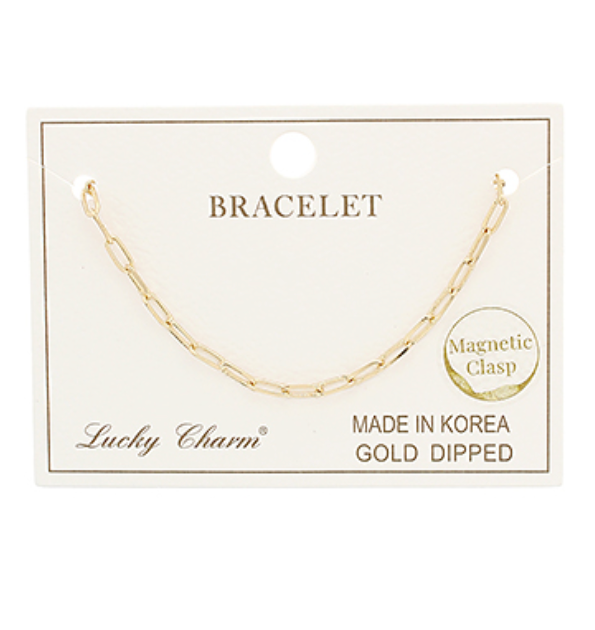 Gold Paperclip Chain Bracelet