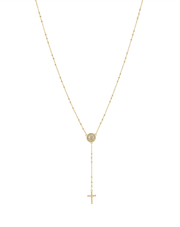 Ball Chain & Cross Necklace