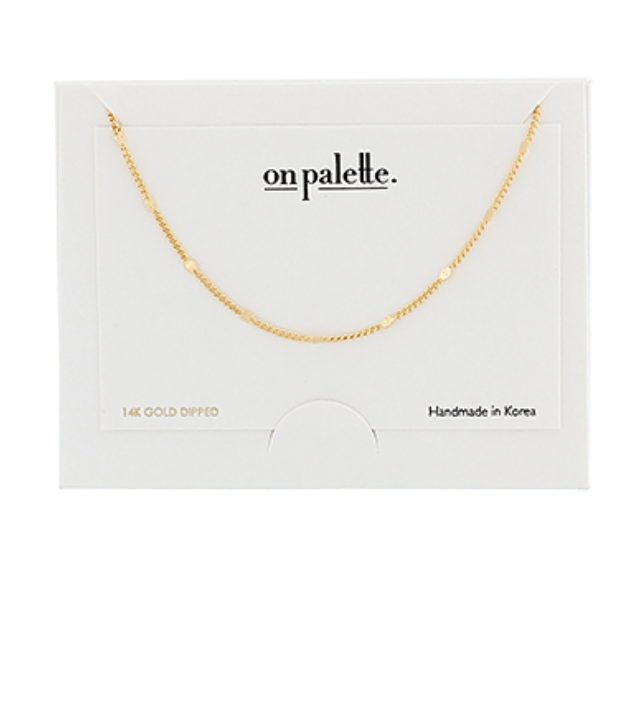 Tiny Oval Station Chain Necklace