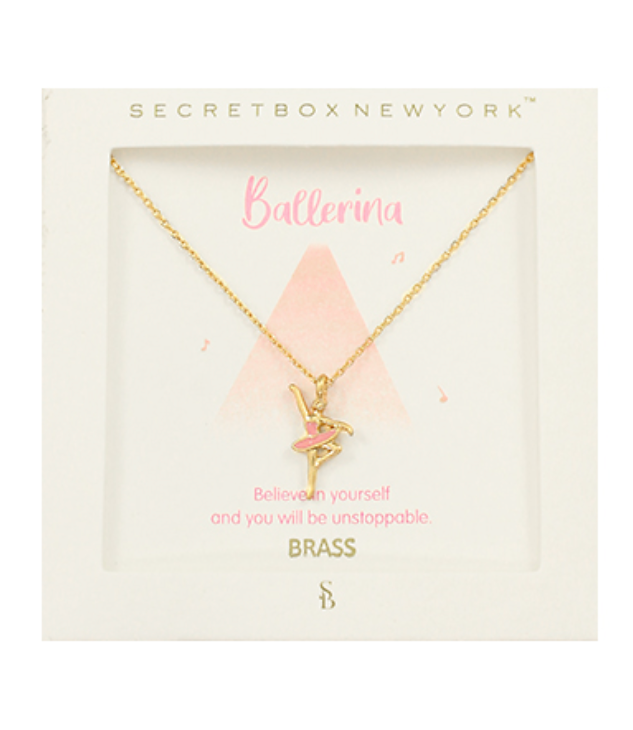 Pink Ballerina Pendant Necklace