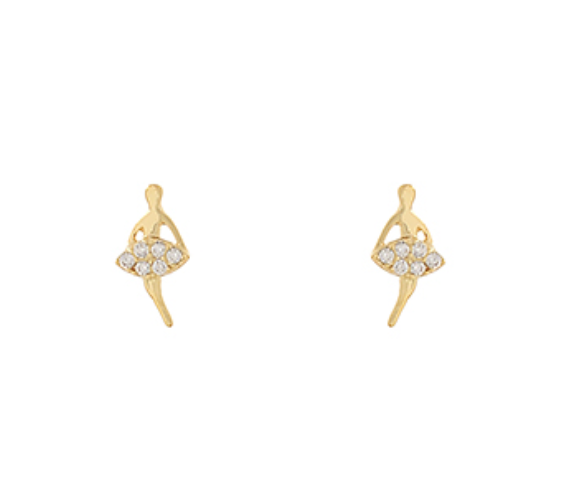 Pave Ballerina Studs
