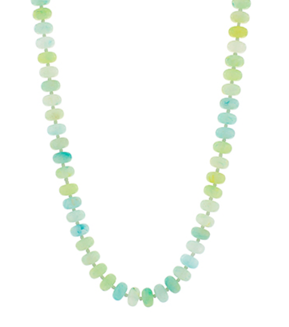 Gemstone Beaded Necklace | Light Green