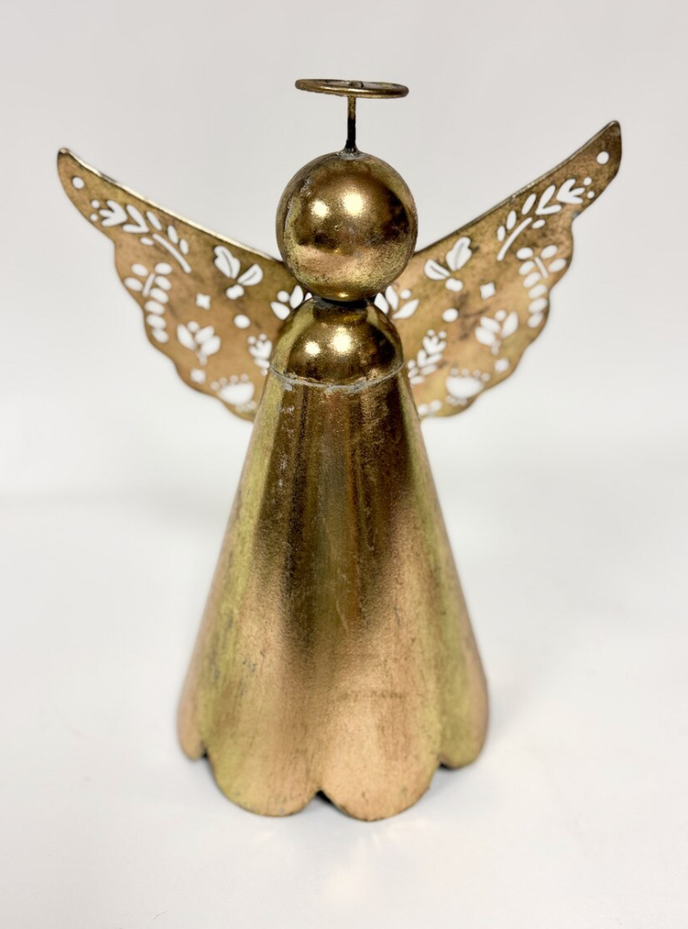 Gilded Scallop Angel Bell
